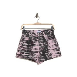 Ganni Tiger Stripe Denim Shorts