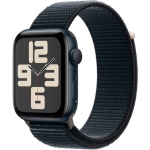 Apple Watch SE 2nd Generation (GPS) 44mm Midnight Aluminum Case with Midnight Sport Loop - Midnight