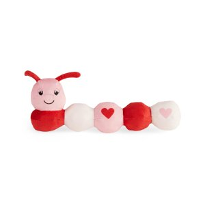 YOULY Valentine's Day Caterpillar Plush Dog Toy, Medium