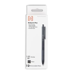 TRU RED Ballpoint Gripped Medium Point Retractable Pens