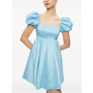 Alice + Olivia Sharilyn puff-sleeves minidress