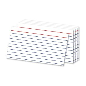 Office Depot ® Brand Ruled Index Cards, 3" x 5", White, Pack Of 300