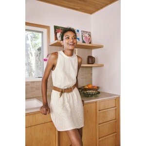 Splendid Paola Pointelle Fit & Flare Dress