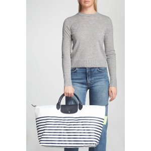 Longchamp Le Pliage Mariniere Recycled Nylon Canvas Travel Bag