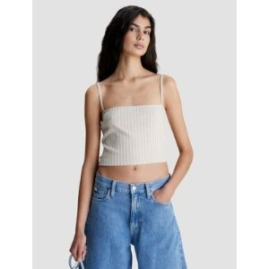 Calvin Klein Ribbed Cropped Tank Top