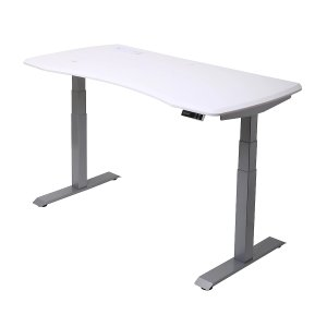WORKPRO ® Electric 60"W Height-Adjustable Standing Desk with Wireless Charging, White