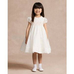 Ralph Lauren Embroidered Cotton-Blend Dress