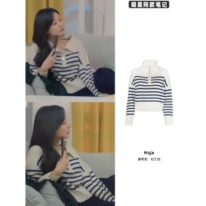 Maje Breton jumper with zip collar