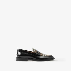 Burberry Vintage Check Panel Leather Penny Loafer