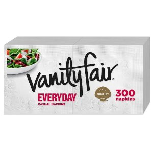 Vanity Fair Everyday Luncheon Napkins, 2-Ply, White, 300/Pack (35503/14)
