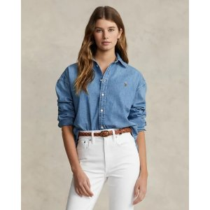Ralph Lauren Cropped Boxy Denim Shirt