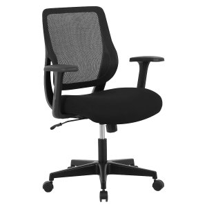 realspace ® Sensi Mesh/Fabric Low-Back Task Chair, Black, BIFMA Compliant