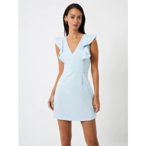 Whisper Ruffle V Neck Dress