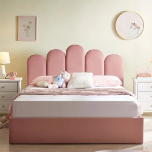 Zuhaira Hydraulic Lift Up Storage Upholstered Platform Bed