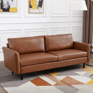 Bobur 80.3'' Faux Leather Sofa