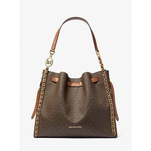 Michael Kors Mina Large Signature Logo Chain Shoulder Bag