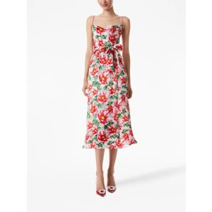 Alice + Olivia Samantha cowl-neck midi dress