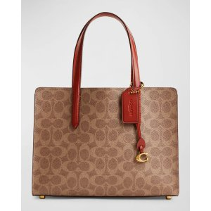 Coach Carter 28 Signature Coated Canvas Tote Bag