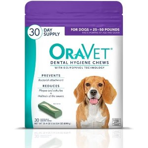 Hygiene Dental Chews for Medium Dogs, 25-50 lbs