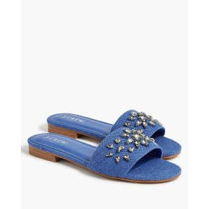 J.Crew Jewel slide sandals