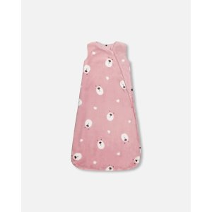 Printed Plush Sleep Sack Mauve Bears