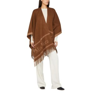 Max Mara Hilde logo wool cape