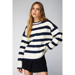 Premium Stripe Boxy Sweater