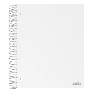 Office Depot ® Brand Stellar Poly Notebook, 8-1/2" x 11", 3 Subject, Wide Ruled, 150 Sheets, White