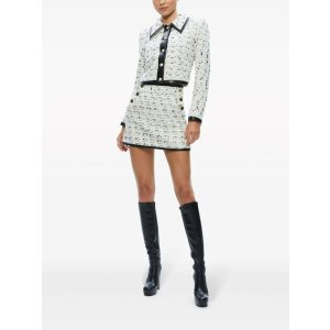 Alice + Olivia Renae cropped tweed jacket
