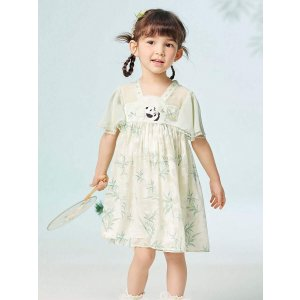 SHEIN Balabala Kids' Dress, Summer Panda-Themed Princess Dress, Cute Embroidered Toddler Dress | SHEIN USA