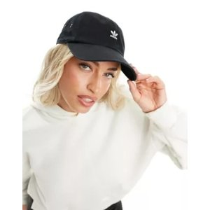 Adidas Original relaxed mini logo cap in black