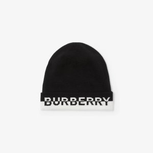 Burberry Logo Intarsia Cashmere Beanie