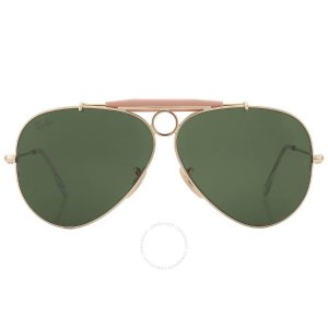 Ray-Ban Ray Ban Shooter Green Pilot Unisex Sunglasses RB3138 W3401 58