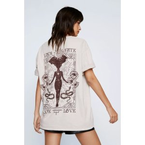 Nasty Gal Solstice Graphic Oversized T-shirt