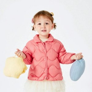 SHEIN Balabala Baby Girl Lapel Fresh And Lively Down Jacket | SHEIN USA