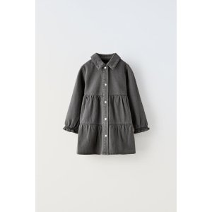 Zara EMBELLISHED DENIM DRESS