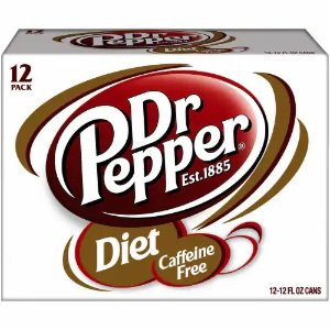 Kroger - Dr Pepper Diet Caffeine Free Soda, 12 cans / 12 fl oz