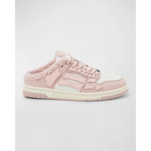 AMIRI Skel Leather Low-Top Mule Sneakers