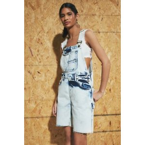 Heavy Acid Wash Denim Shortall