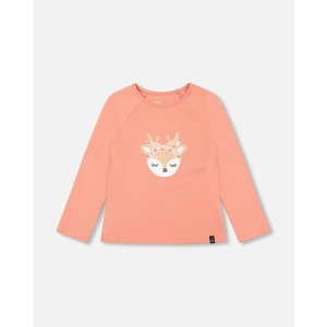 Long Sleeve T-Shirt Terra Cotta With Foil Print