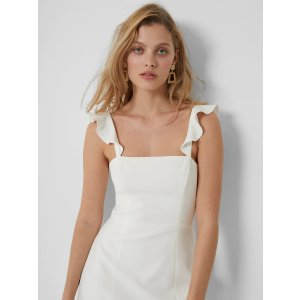French Connection Whisper Ruffle Strap Dress