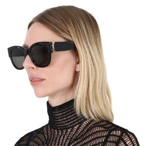 Saint Laurent Grey Butterfly Ladies Sunglasses SL M95/F 001 56