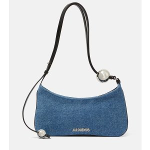 Jacquemus Le Bisou Perle denim shoulder bag