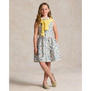 Ralph Lauren Floral Cotton Oxford Shirtdress