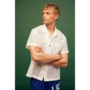 Obey Vida Eyelet Short Sleeve Shirt