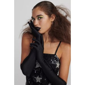 Longline Satin Gloves