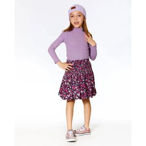 Super Soft Brushed Rib Mock Neck Top Lilac