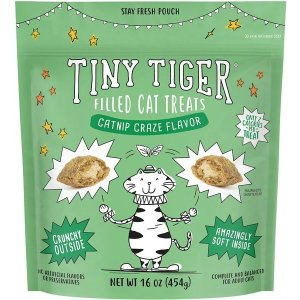 Tiny Tiger Catnip Craze Flavor Filled Crunchy Cat Treats, 16-oz bag