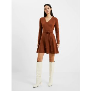 Babysoft Wrap Mini Dress Casablanca | French Connection US