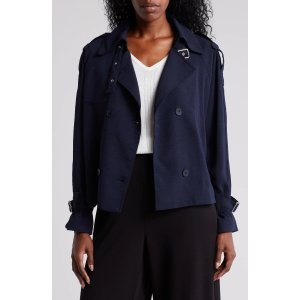 ADRIANNA PAPELL Crop Trench Coat